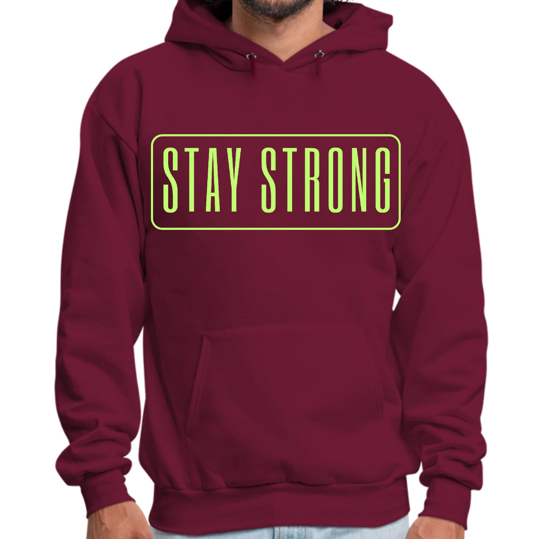 Mens Graphic Hoodie Stay Strong Neon Print - Unisex | Hoodies