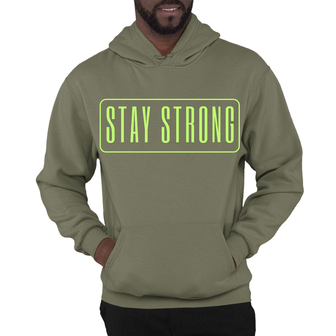 Mens Graphic Hoodie Stay Strong Neon Print - Unisex | Hoodies