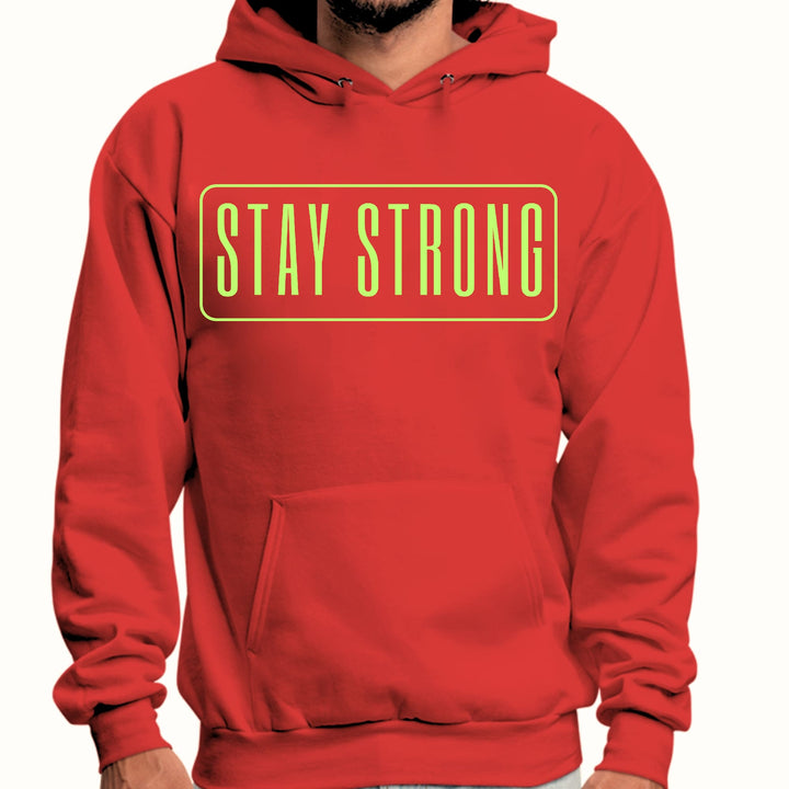 Mens Graphic Hoodie Stay Strong Neon Print - Unisex | Hoodies