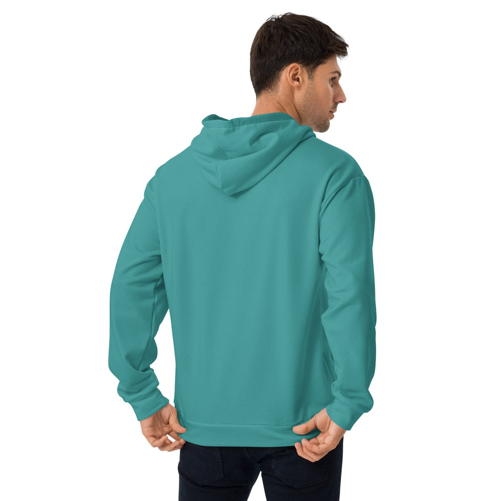 Mens Graphic Hoodie Teal Green