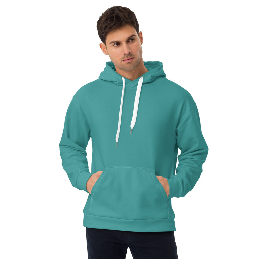 Mens Graphic Hoodie Teal Green