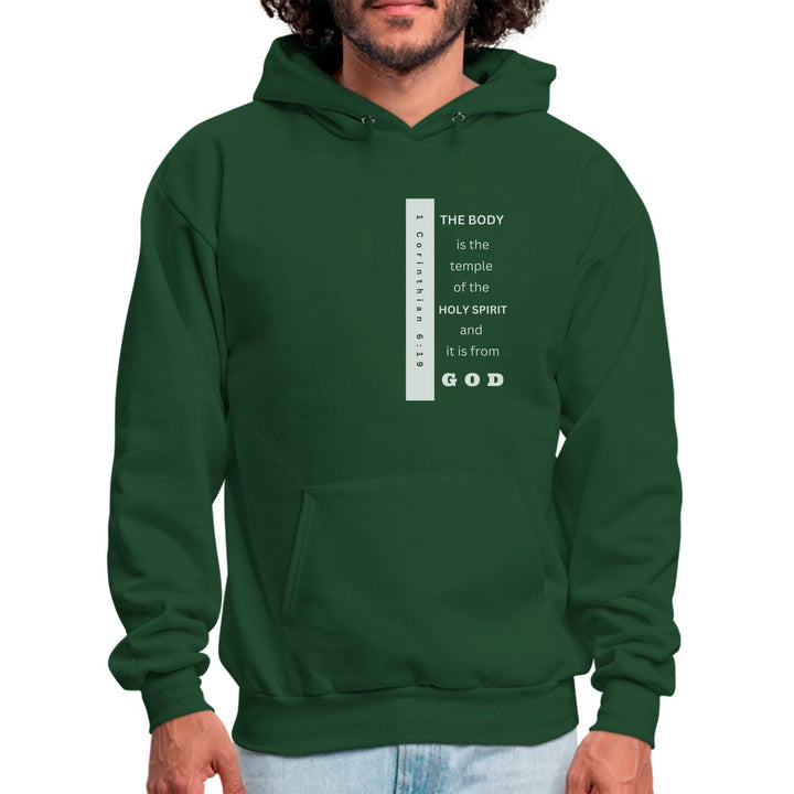 Mens Graphic Hoodie the Body is the Temple of the Holy Spirit - Mens | Hoodies