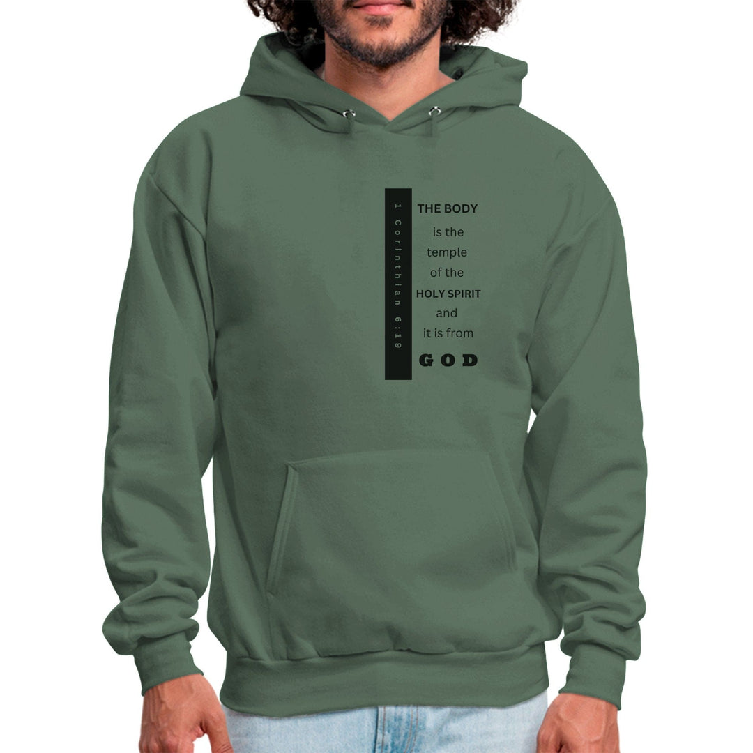 Mens Graphic Hoodie the Body is the Temple of the Holy Spirit - Mens | Hoodies