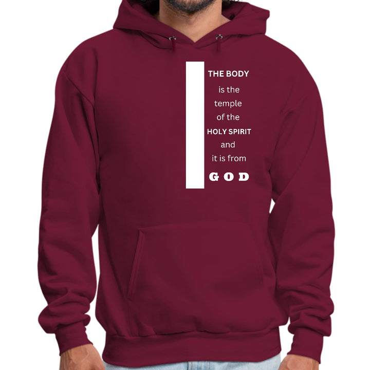 Mens Graphic Hoodie the Body is the Temple of the Holy Spirit - Unisex | Hoodies