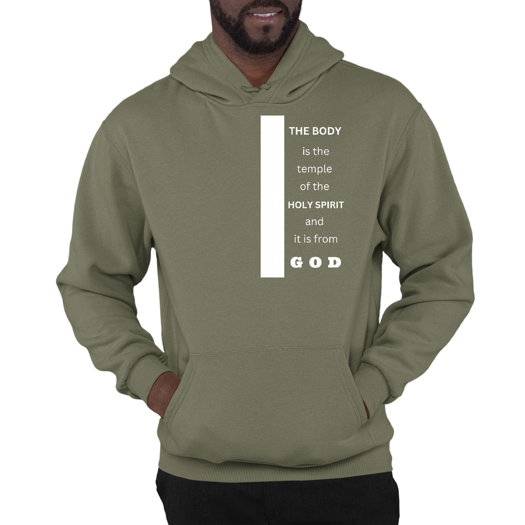 Mens Graphic Hoodie the Body is the Temple of the Holy Spirit - Unisex | Hoodies