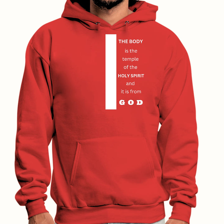 Mens Graphic Hoodie the Body is the Temple of the Holy Spirit - Unisex | Hoodies