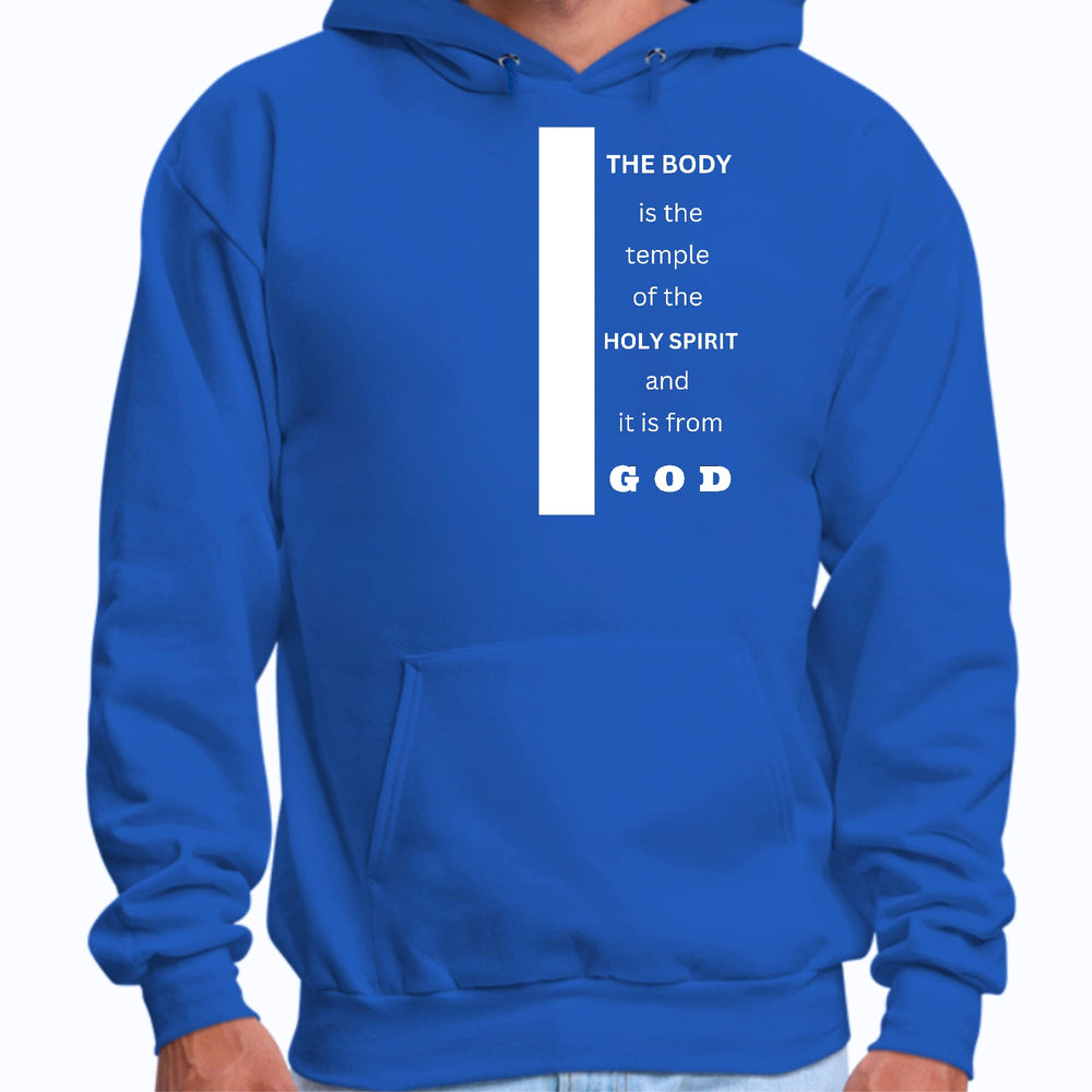 Mens Graphic Hoodie the Body is the Temple of the Holy Spirit - Unisex | Hoodies