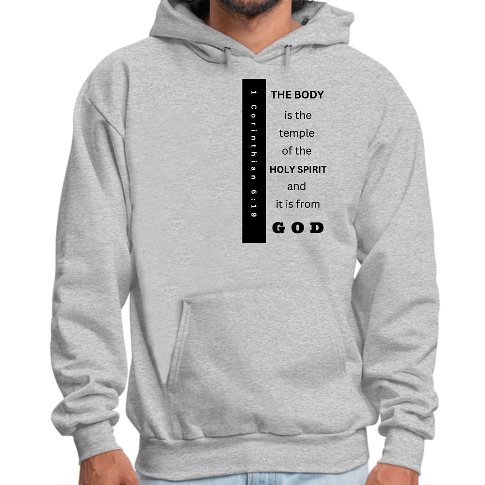 Mens Graphic Hoodie the Body is the Temple Print - Unisex | Hoodies