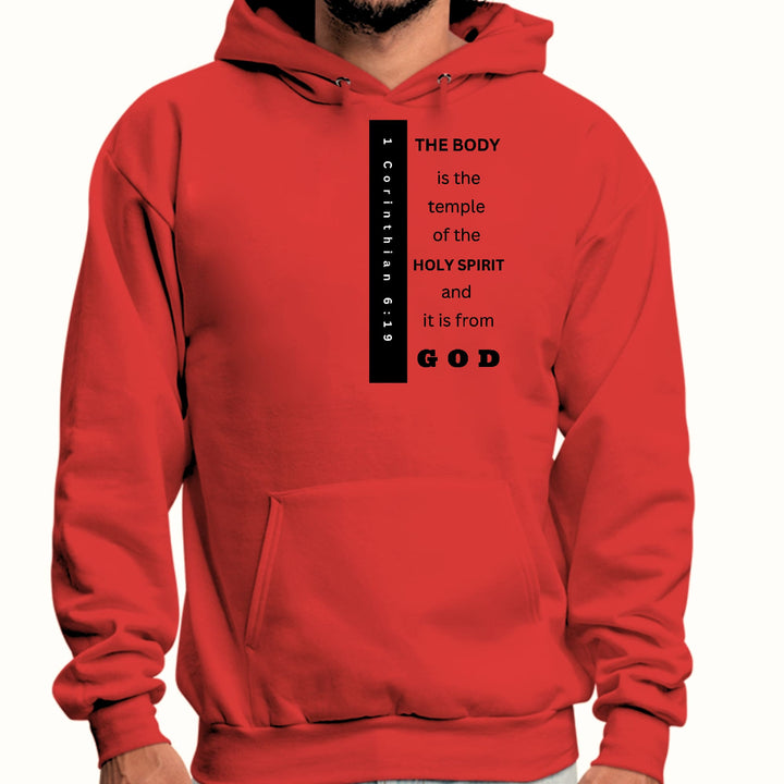 Mens Graphic Hoodie the Body is the Temple Print - Unisex | Hoodies