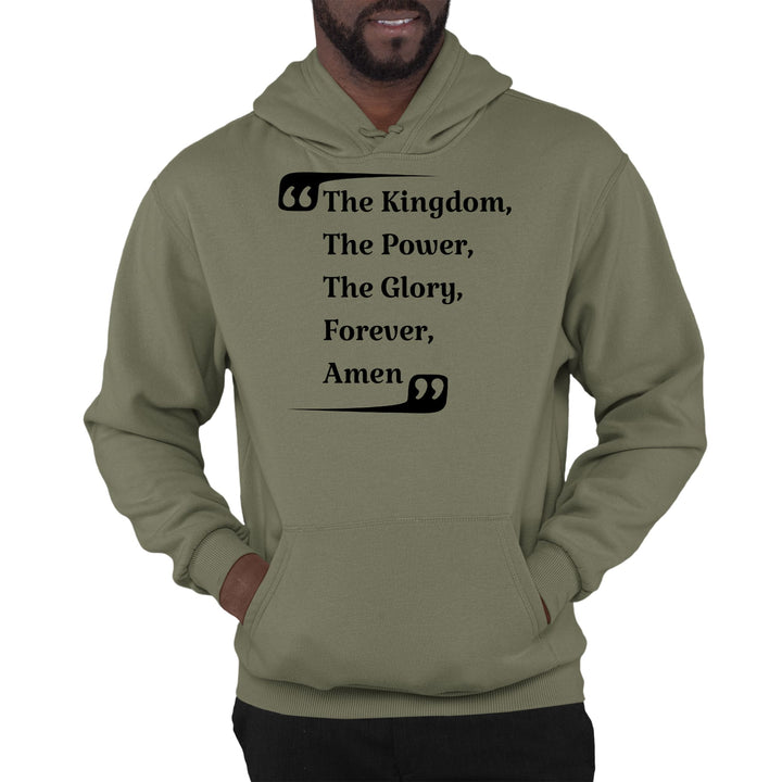 Mens Graphic Hoodie the Kingdom the Power the Glory Forever Amen, - Unisex