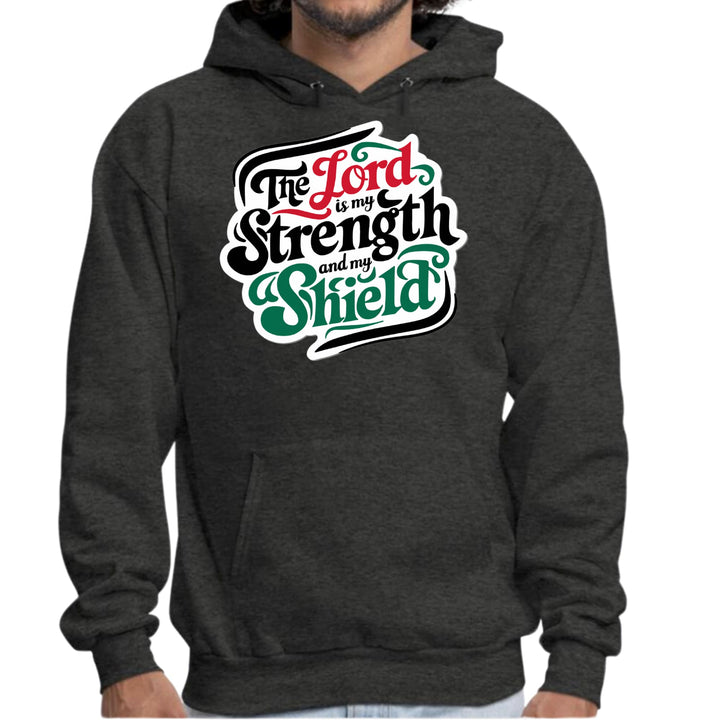 Mens Graphic Hoodie the Lord is my Strength and my Shield - Unisex | Hoodies