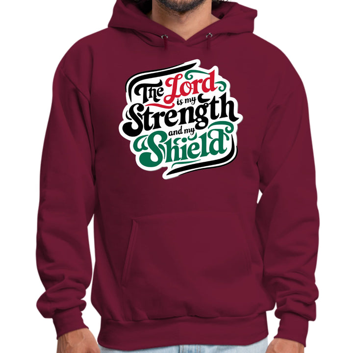 Mens Graphic Hoodie the Lord is my Strength and my Shield - Unisex | Hoodies