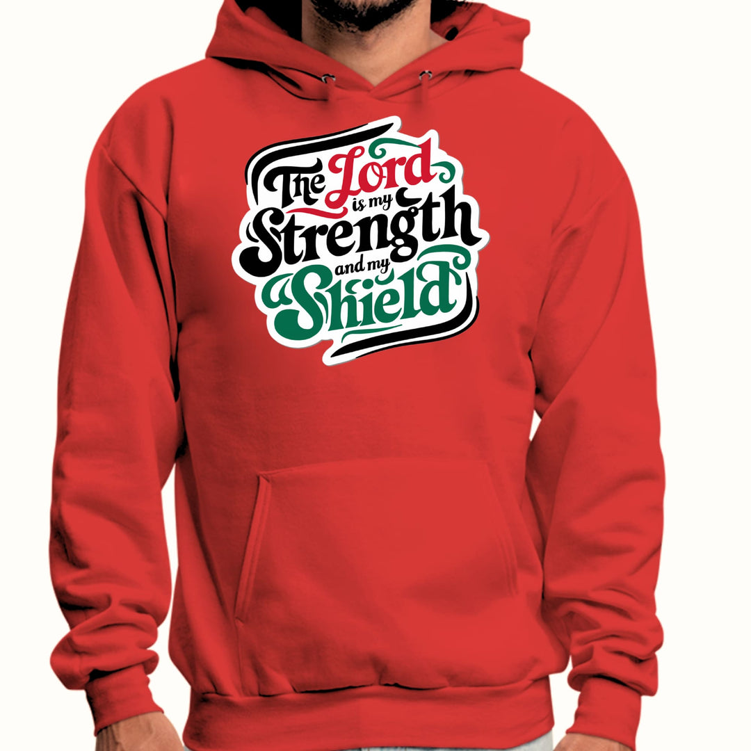 Mens Graphic Hoodie the Lord is my Strength and my Shield - Unisex | Hoodies