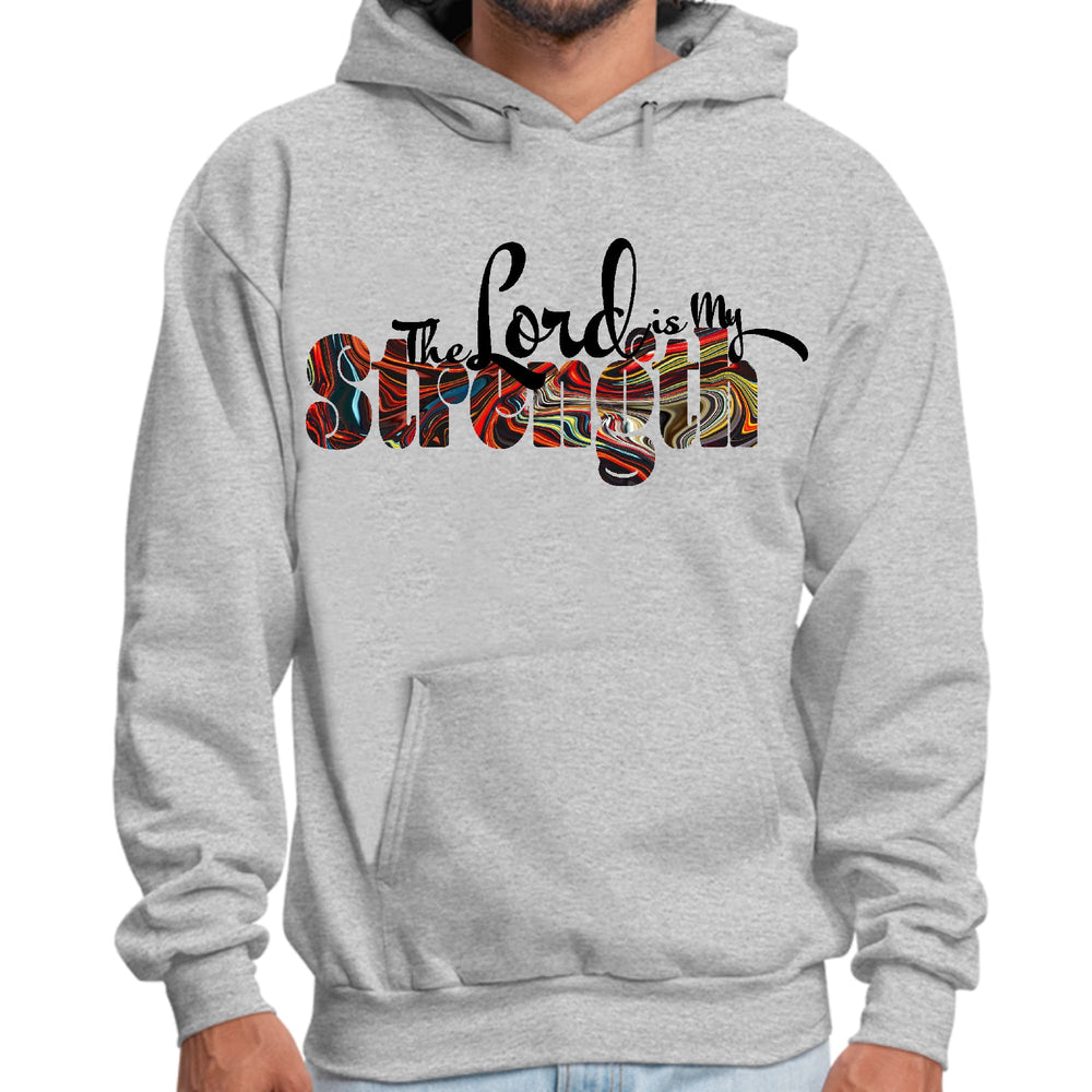 Mens Graphic Hoodie the Lord is my Strength Print - Unisex | Hoodies