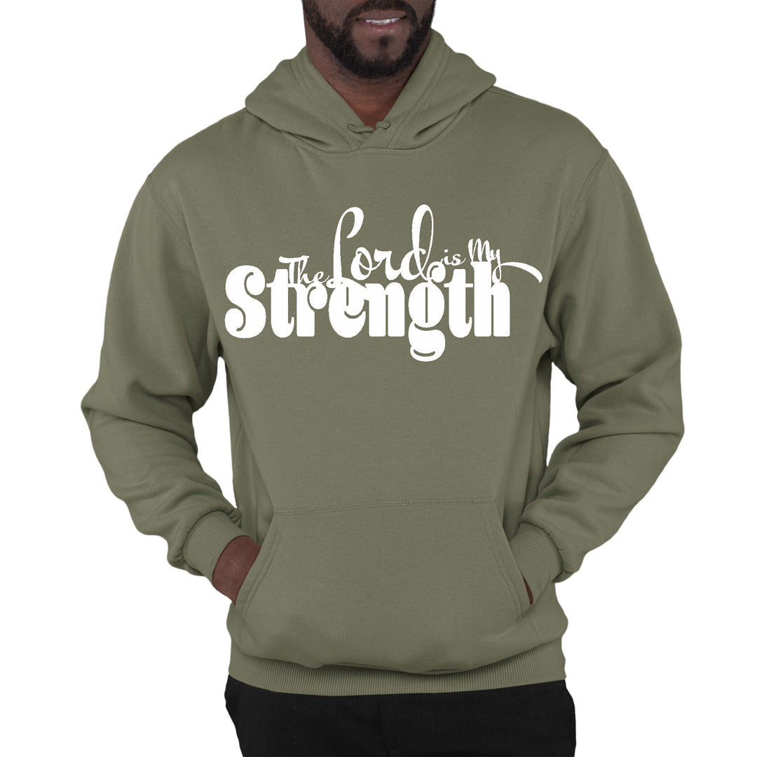 Mens Graphic Hoodie The Lord Is My Strength Print - Unisex | Hoodies