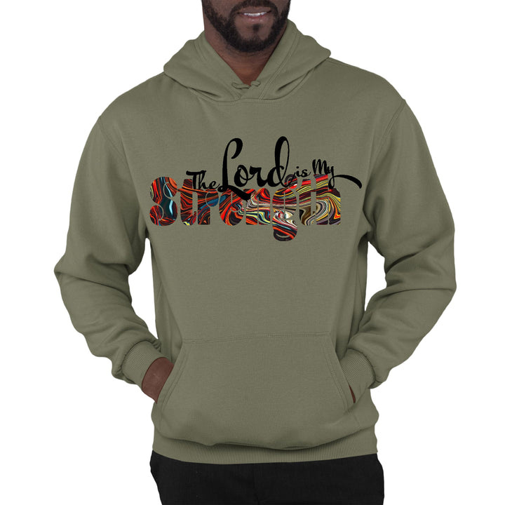 Mens Graphic Hoodie the Lord is my Strength Print - Unisex | Hoodies