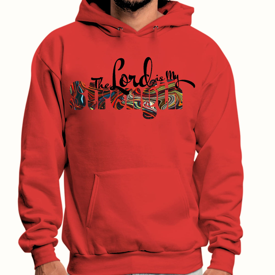 Mens Graphic Hoodie the Lord is my Strength Print - Unisex | Hoodies