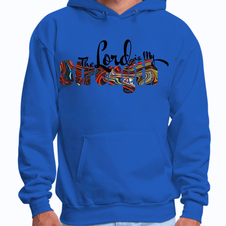 Mens Graphic Hoodie the Lord is my Strength Print - Unisex | Hoodies