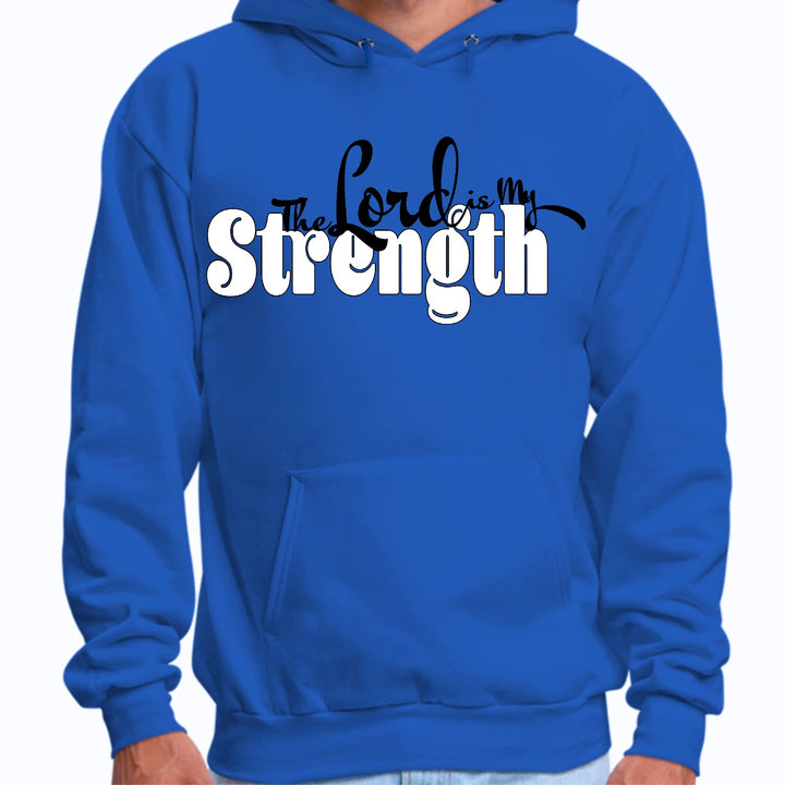 Mens Graphic Hoodie the Lord is my Strength Print - Unisex | Hoodies