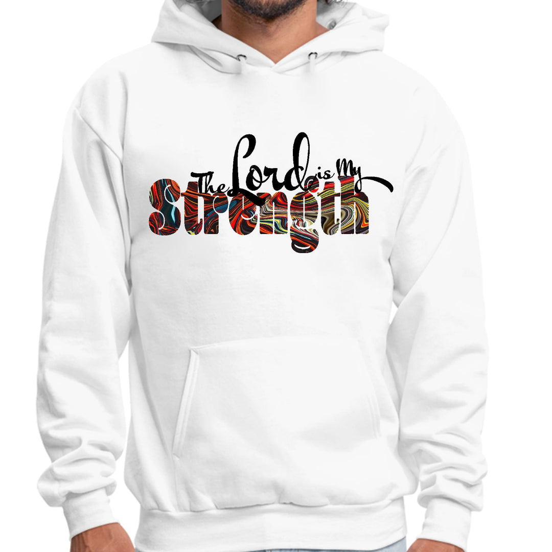 Mens Graphic Hoodie the Lord is my Strength Print - Unisex | Hoodies