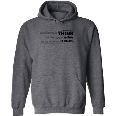 Mens Graphic Hoodie Think On These Things Black Illustration - Unisex | Hoodies