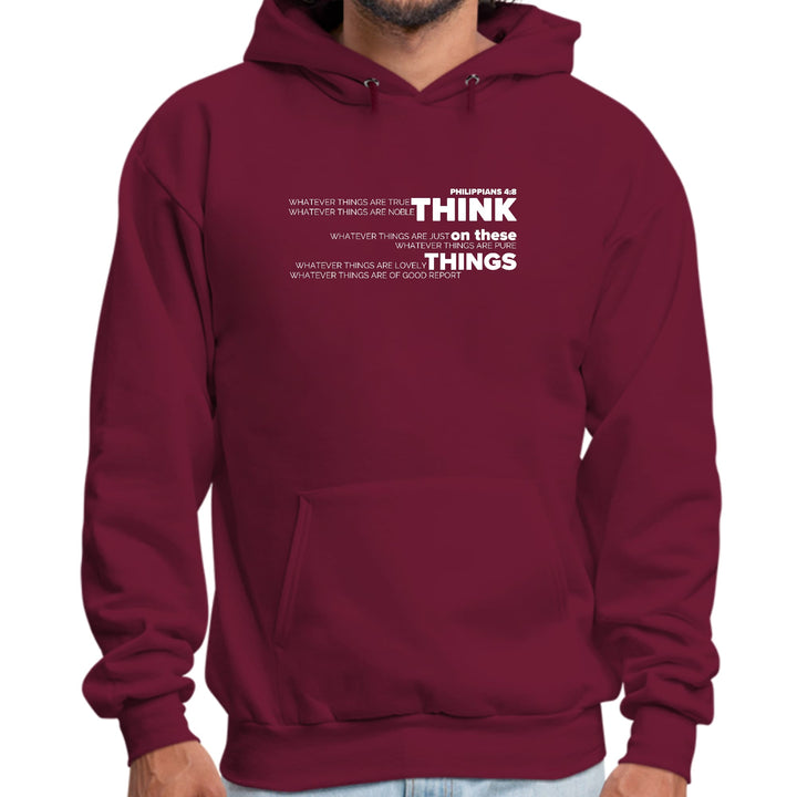 Mens Graphic Hoodie Think On These Things - Unisex | Hoodies