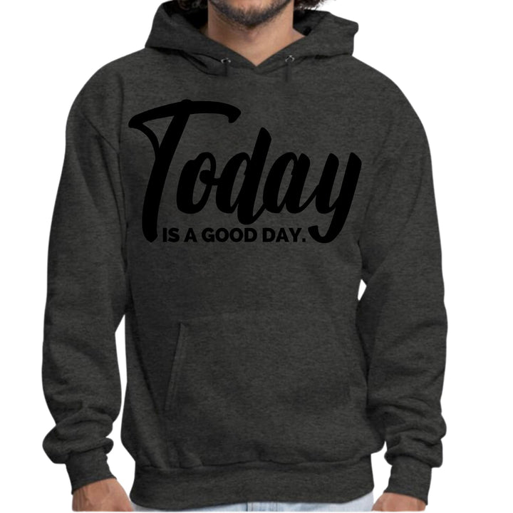 Mens Graphic Hoodie Today is a Good Day Black Illustration - Unisex | Hoodies