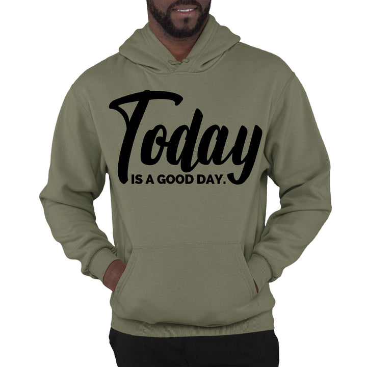 Mens Graphic Hoodie Today is a Good Day Black Illustration - Unisex | Hoodies