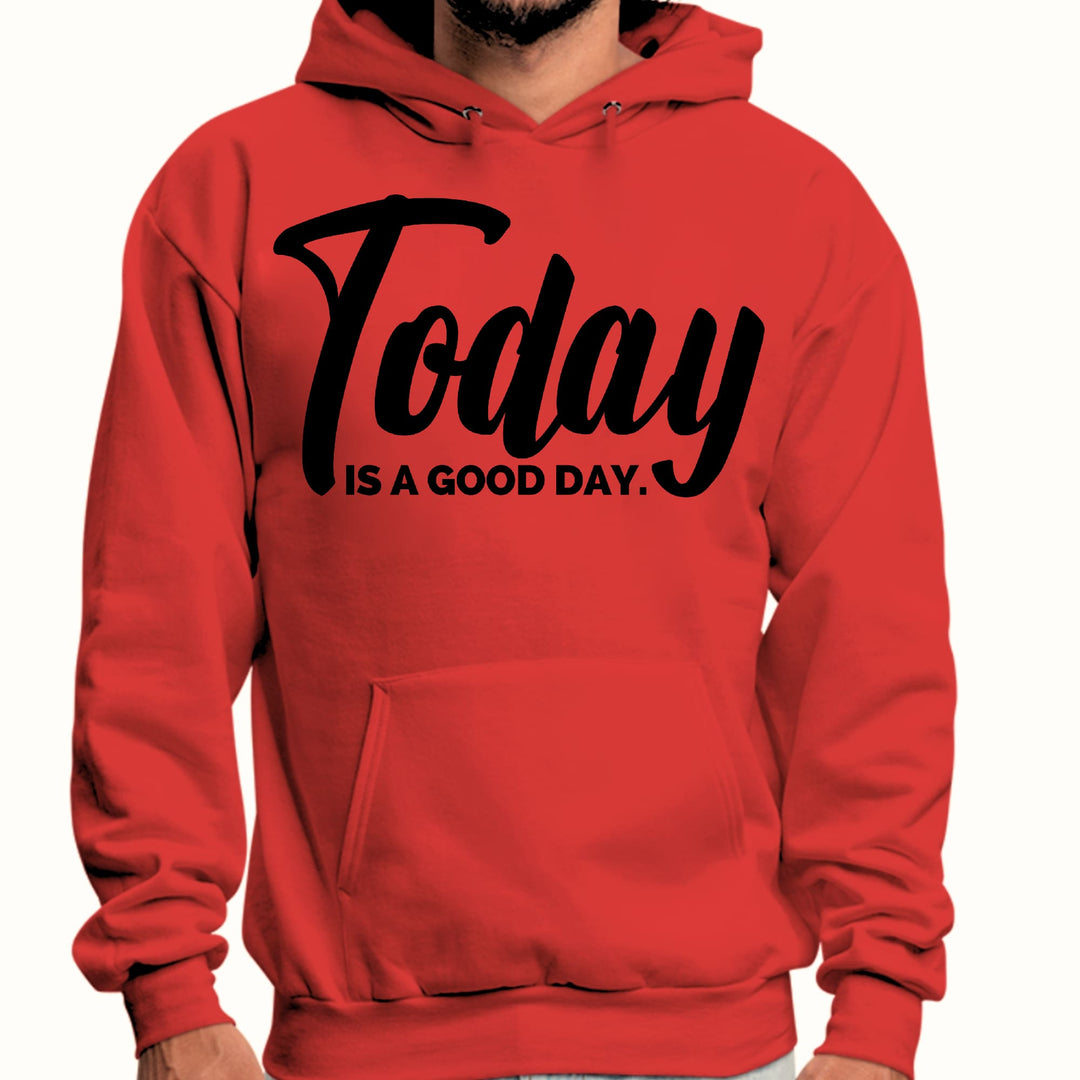 Mens Graphic Hoodie Today is a Good Day Black Illustration - Unisex | Hoodies