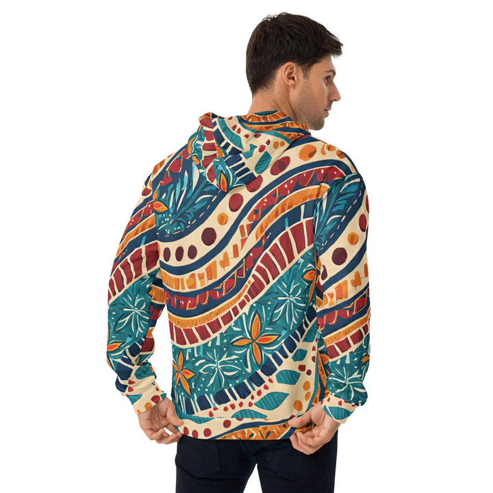 Mens Graphic Hoodie Tropical Floral Pattern 61374