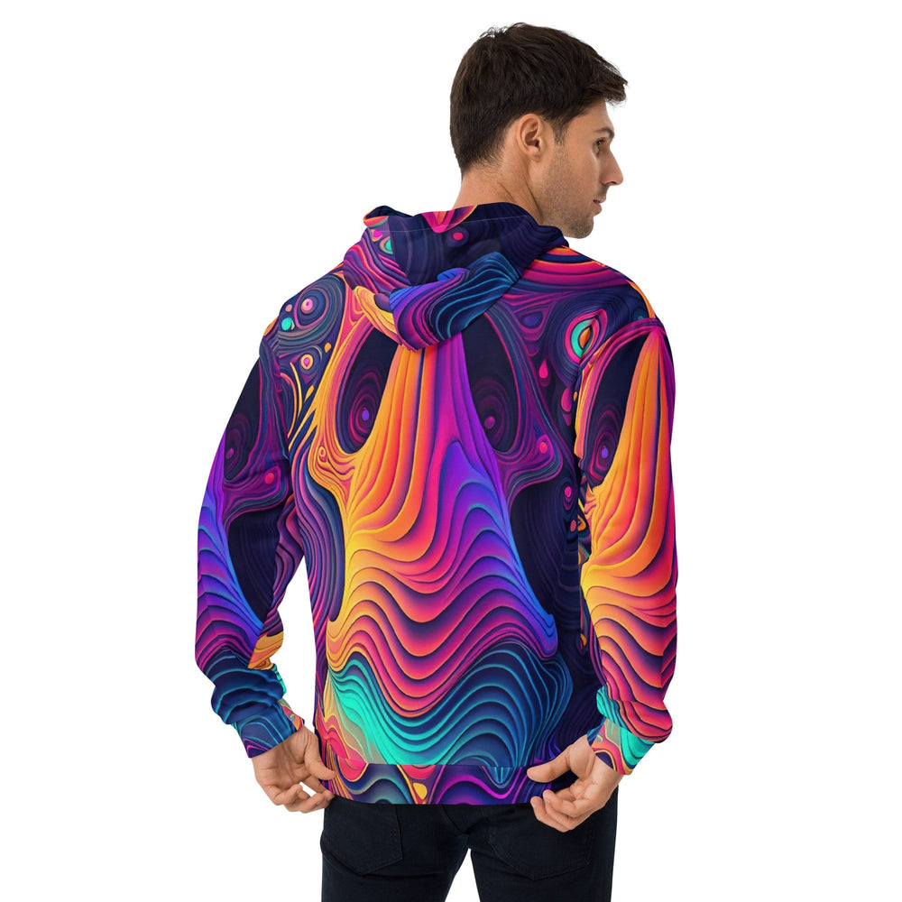 Mens Graphic Hoodie Vibrant Psychedelic Kaleidoscope Boho Print