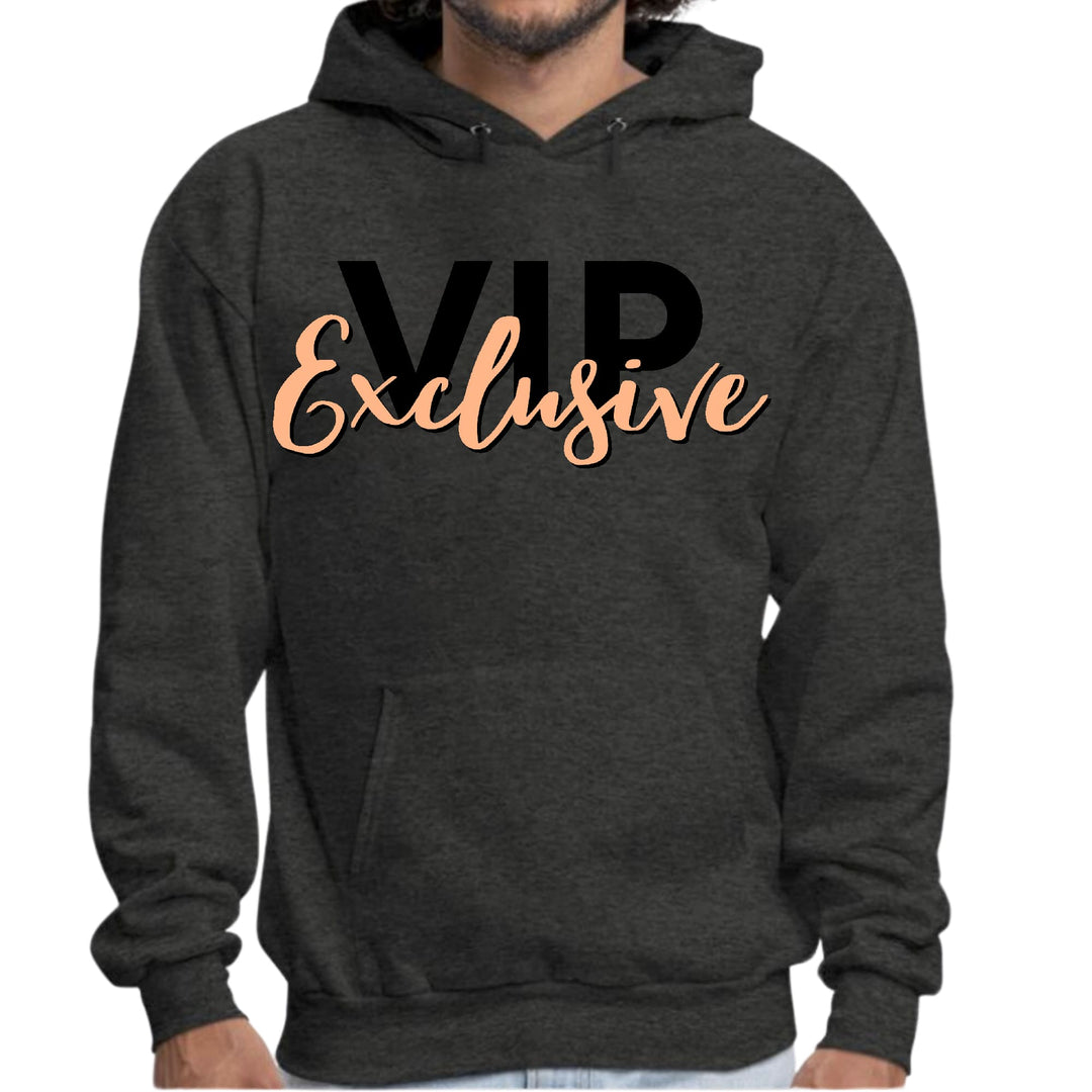 Mens Graphic Hoodie Vip Exclusive Black and Beige - Affirmation - Unisex