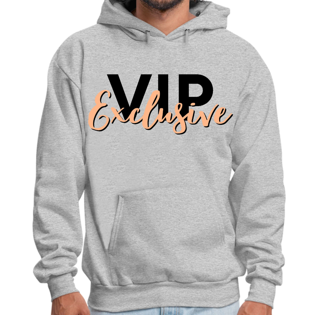 Mens Graphic Hoodie Vip Exclusive Black and Beige - Affirmation - Unisex