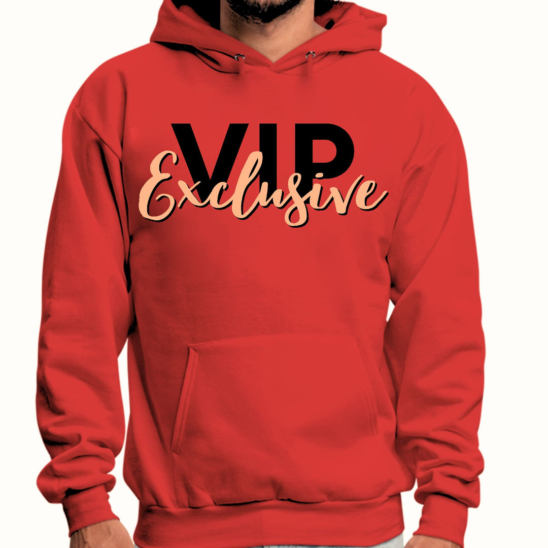 Mens Graphic Hoodie Vip Exclusive Black and Beige - Affirmation - Unisex