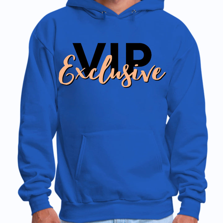 Mens Graphic Hoodie Vip Exclusive Black and Beige - Affirmation - Unisex