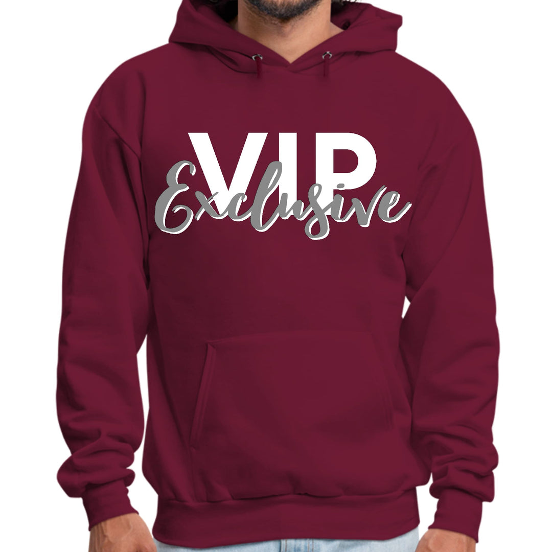 Mens Graphic Hoodie Vip Exclusive Grey and White - Affirmation - Unisex