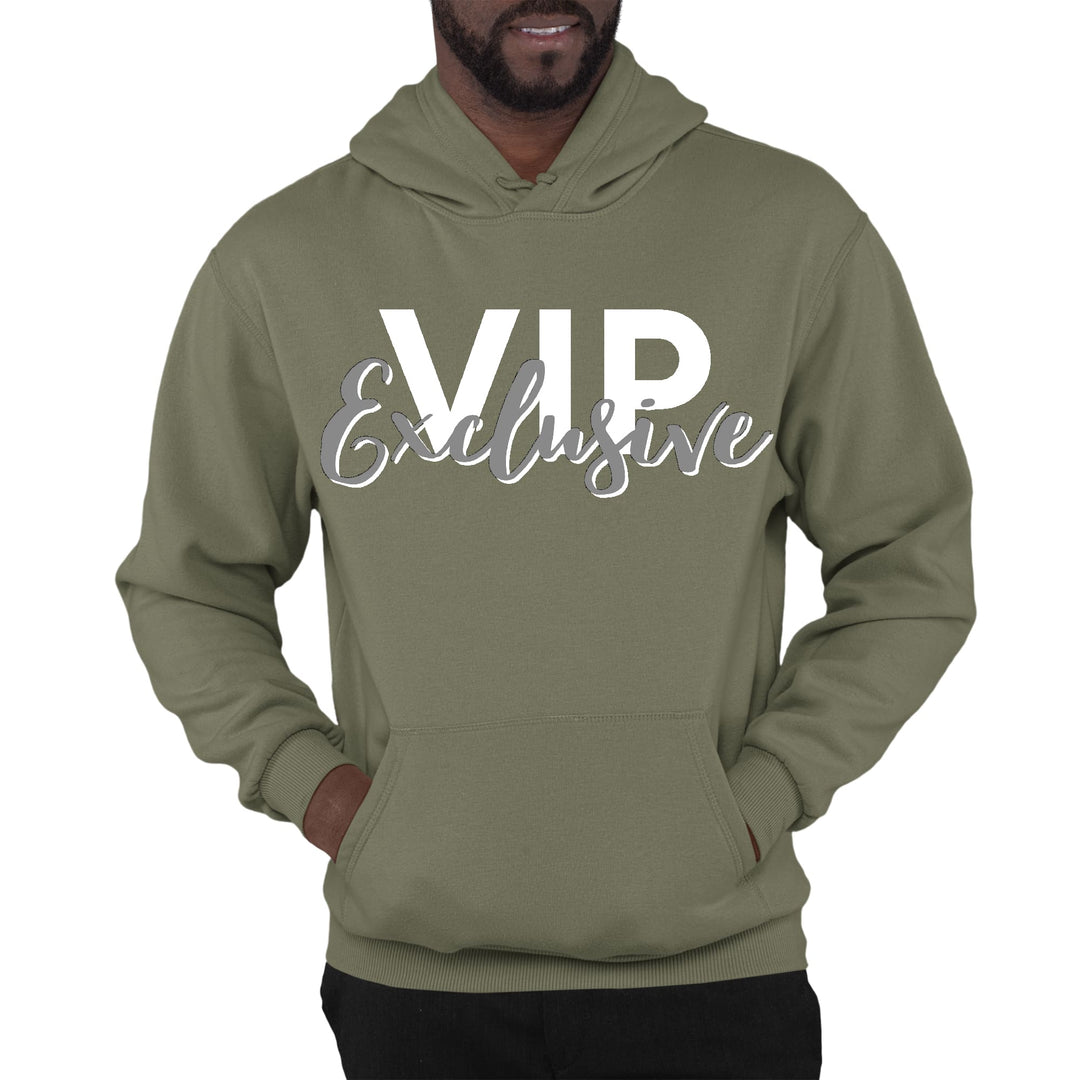 Mens Graphic Hoodie Vip Exclusive Grey and White - Affirmation - Unisex