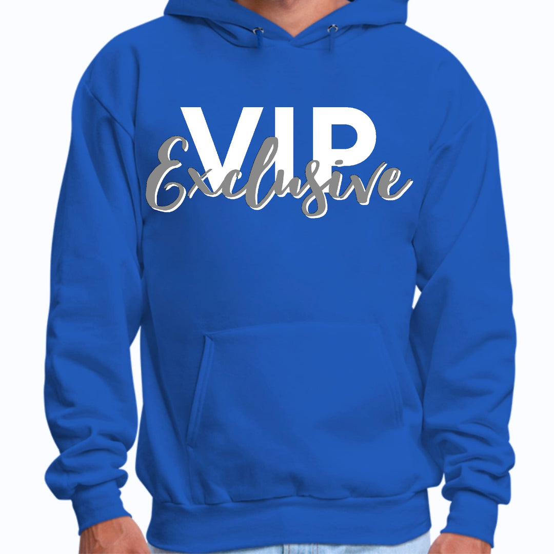 Mens Graphic Hoodie Vip Exclusive Grey and White - Affirmation - Unisex