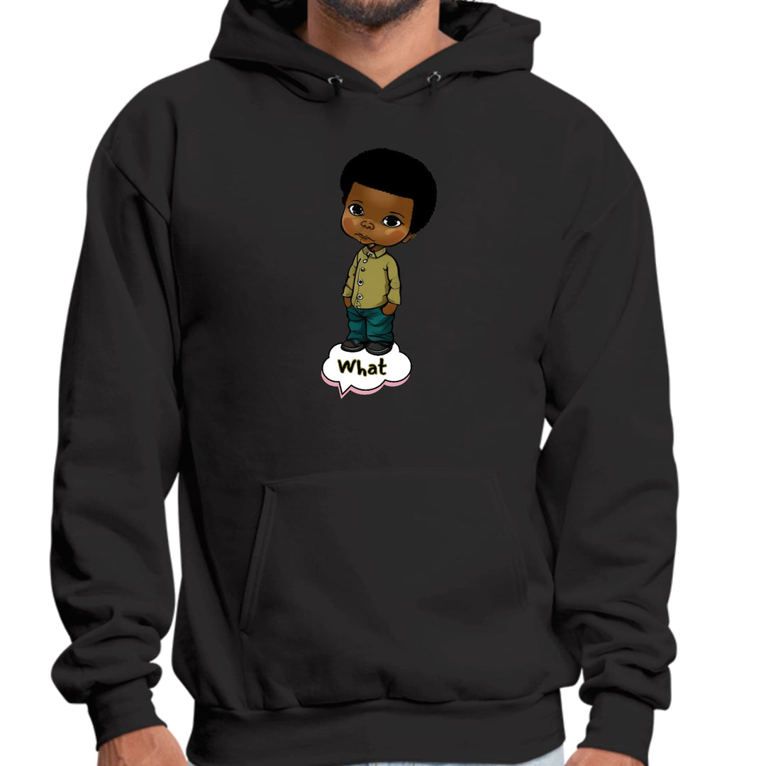 Mens Graphic Hoodie What African American Boy Illustration Art - Unisex