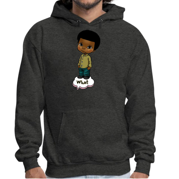 Mens Graphic Hoodie What African American Boy Illustration Art - Unisex