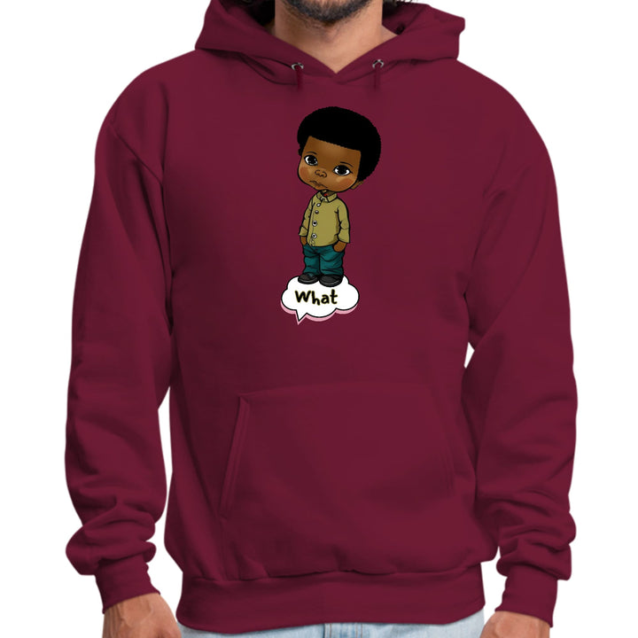 Mens Graphic Hoodie What African American Boy Illustration Art - Unisex