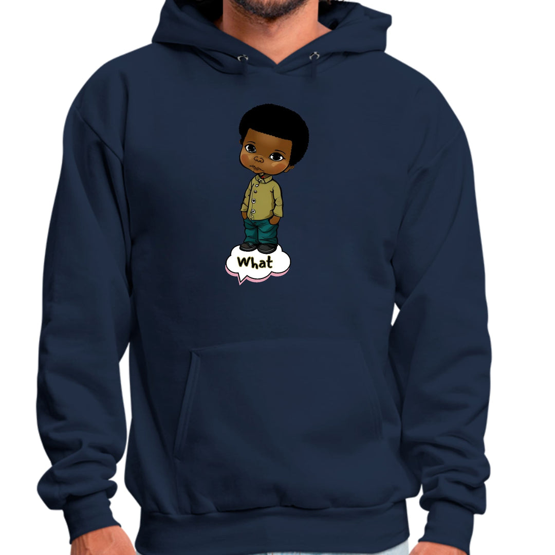 Mens Graphic Hoodie What African American Boy Illustration Art - Unisex