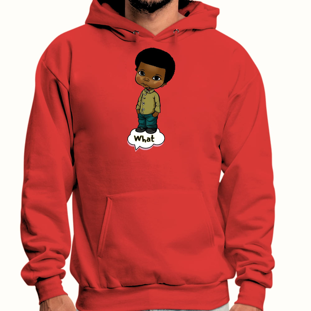 Mens Graphic Hoodie What African American Boy Illustration Art - Unisex