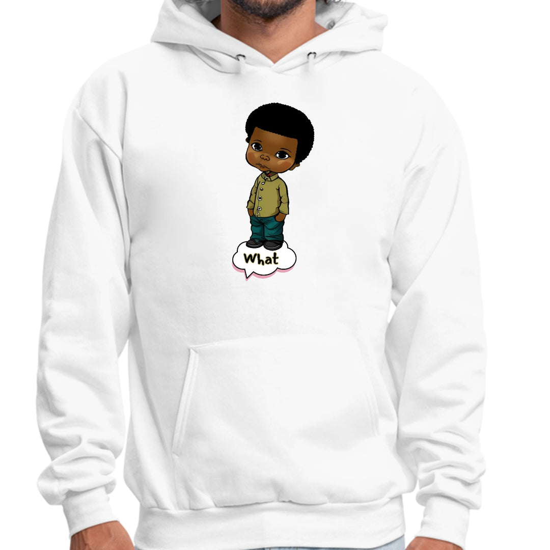 Mens Graphic Hoodie What African American Boy Illustration Art - Unisex