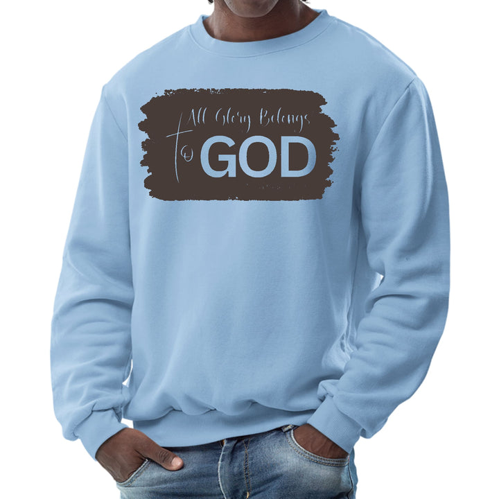 Mens Graphic Sweatshirt All Glory Belongs to God Brown - Mens | Sweatshirts