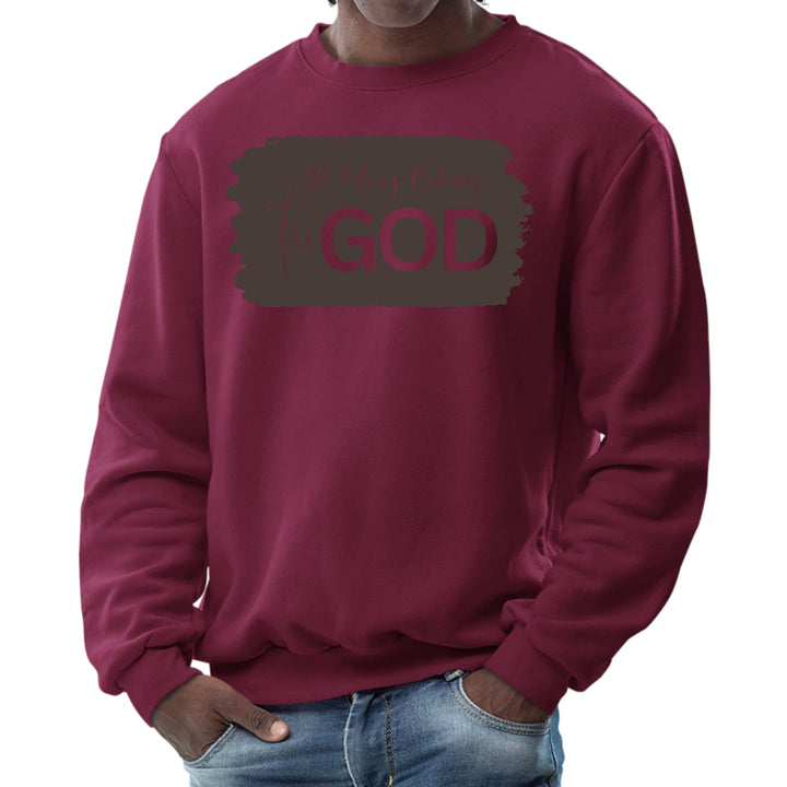 Mens Graphic Sweatshirt All Glory Belongs to God Brown - Mens | Sweatshirts