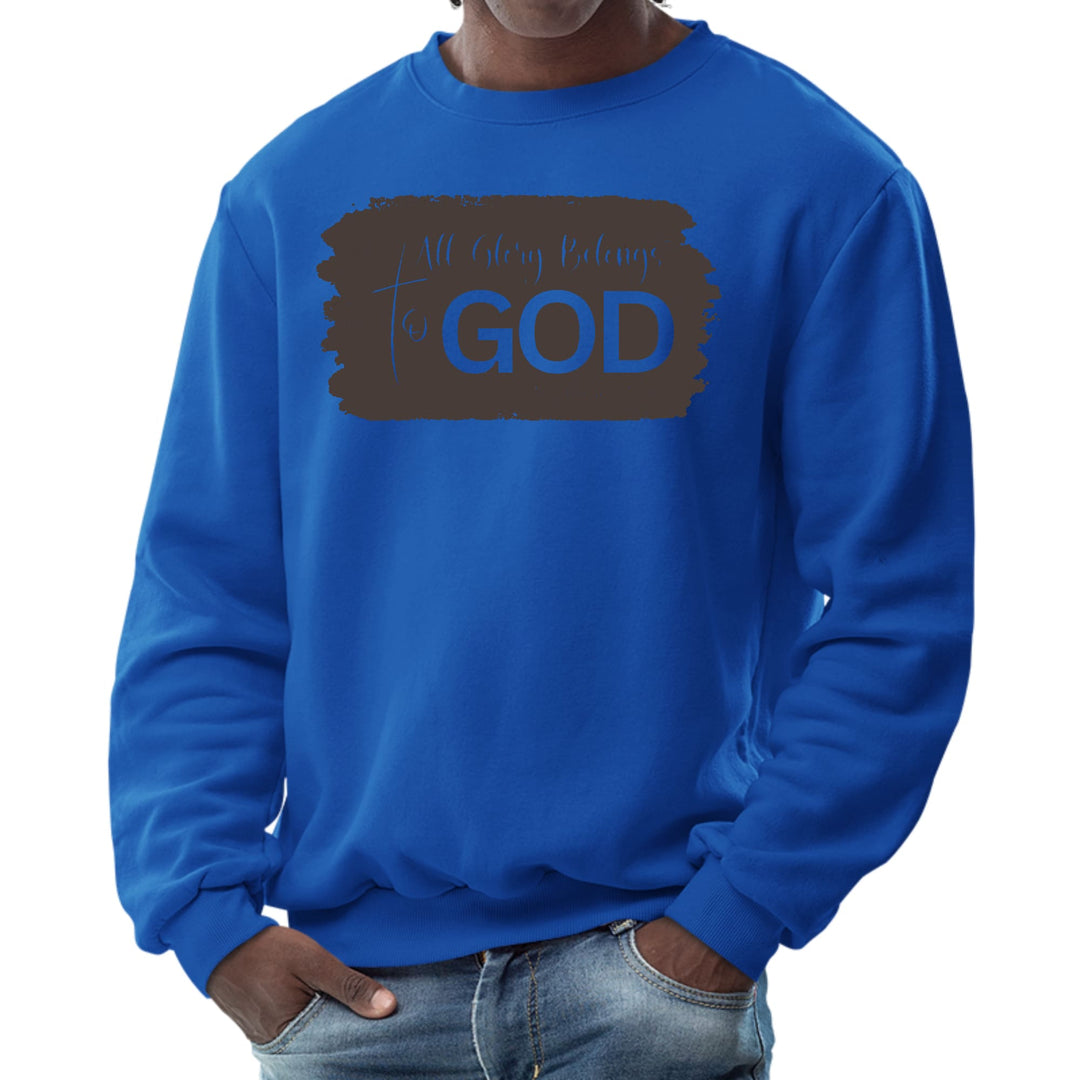 Mens Graphic Sweatshirt All Glory Belongs to God Brown - Mens | Sweatshirts