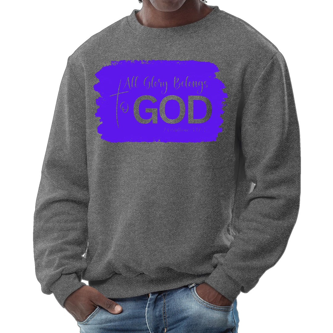 Mens Graphic Sweatshirt All Glory Belongs to God Christian - Mens | Sweatshirts