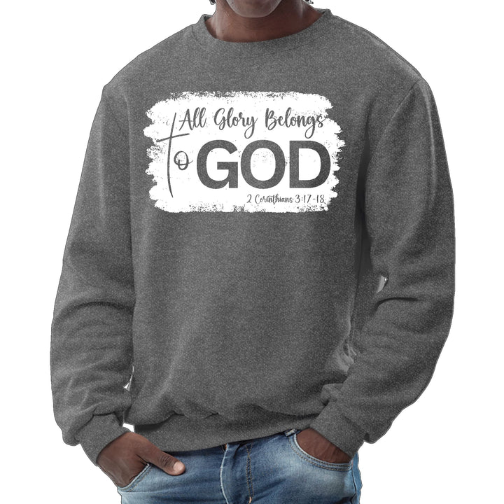 Mens Graphic Sweatshirt All Glory Belongs to God Christian - Mens | Sweatshirts