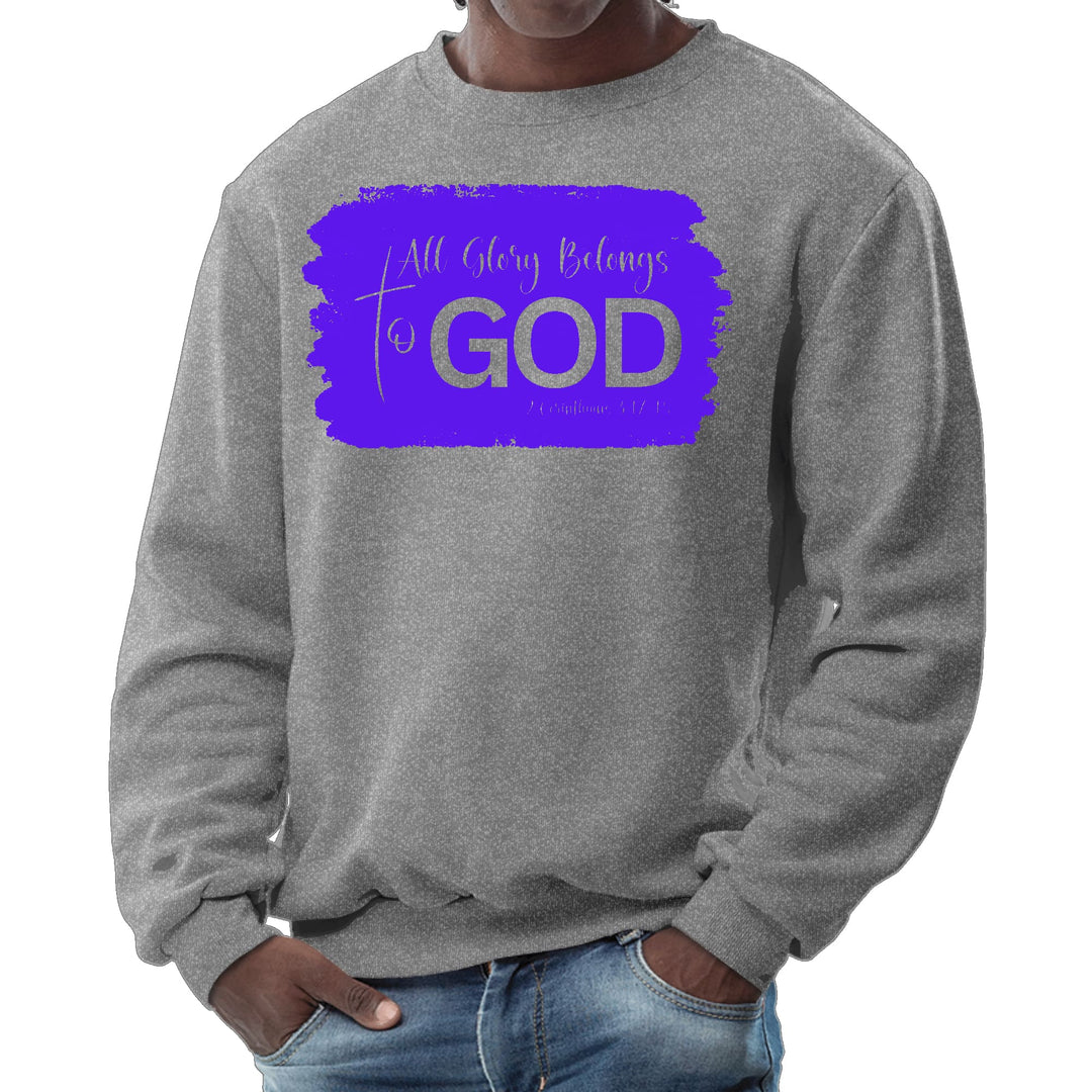 Mens Graphic Sweatshirt All Glory Belongs to God Christian - Mens | Sweatshirts